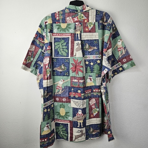 Reyn Spooner Mele Kalikimaka Christmas Hawaiian shirt 3XL Santa 2001 - Picture 5 of 6